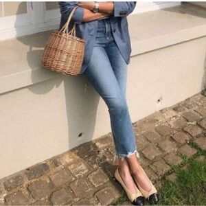 PAIGE Sarah Slim Cancun Destroyed Hem Jean